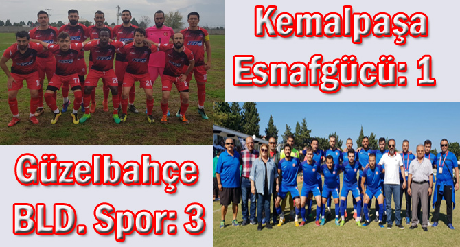 Kemalpaşa Esnafgücü: 1- Güzelbahçe Belediyespor: 3