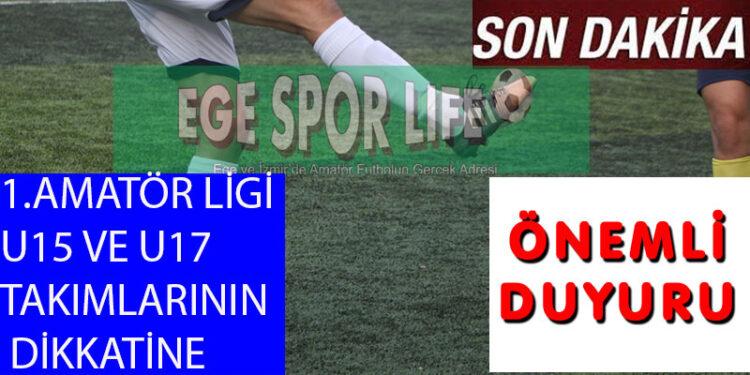 AMATÖR TAKIMLARIN DİKKATİNE