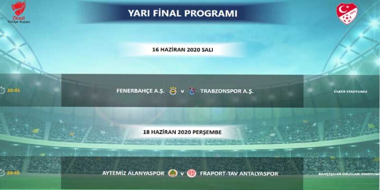 ZİRAAT TÜRKİYE KUPASI YARI FİNAL PROGRAMI