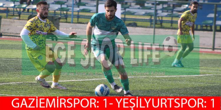 YEŞİLYURTSPOR, LİDER GAZİEMİR’DEN 1 PUANI KAPTI