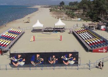 EFES SELÇUK’TA AVRUPA PLAJ VOLEYBOLU ŞAMPİYONASI İÇİN GERİ SAYIM BAŞLADI