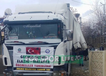 ÖDEMİŞLİLERİN YARDIMLARI ELAZIĞ’A ULAŞTI