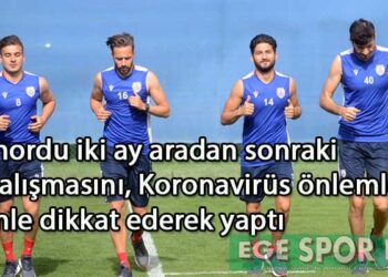 ALTINORDU’DAN SOSYAL MESAFELİ İLK ANTRENMAN