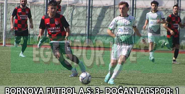 BORNOVA FUTBOL A.Ş, DOĞANLARSPOR ENGELİNİ AŞMASINI BİLDİ