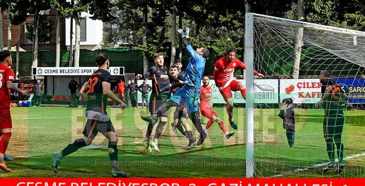 ÇEŞME BELEDİYESPOR, 3 PUANI 2 GOLLE ALDI