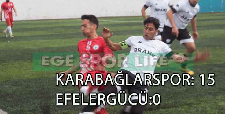 ŞEVKET AYDIN 10 GOL ATTI, KARABAĞLARSPOR 15-0 KAZANDI