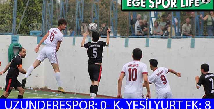 K. YEŞİLYURT FK, UZUNDERE ENGELİNİ 8 GOLLE AŞTI