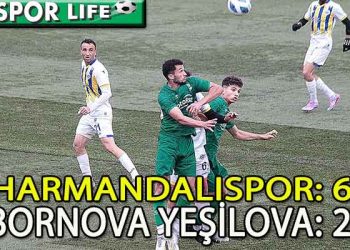 LİDER HARMANDALISPOR, BORNOVA YEŞİLOVA ENGELİNİ RAHAT AŞTI