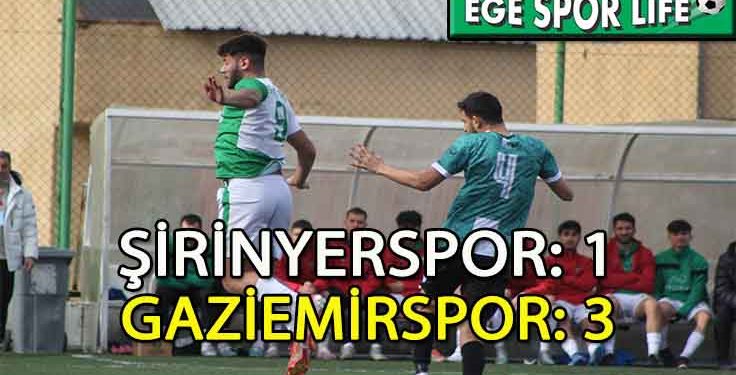 GAZİEMİRSPOR, ŞİRİNYER’DEN 3 PUANI 3 GOLLE ALMAYI BAŞARDI