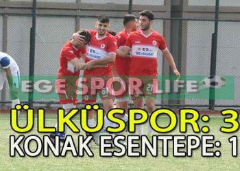 ÜLKÜSPOR,SEZONUN İLK LİG MAÇINDA  LİDERLİĞİ 3 GOLLE ALDI