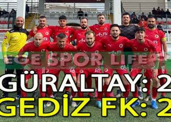 GEDİZ FK, YARIM KALAN MAÇI 1 PUANLA TAMAMLADI