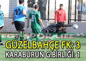 GÜZELBAHÇE FK, 3 PUANI 3 GOLLE ALDI