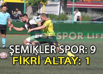 LİDER ŞEMİKLERSPOR, FİKRİ ALTAY ENGELİNİ AŞMASINI BİLDİ