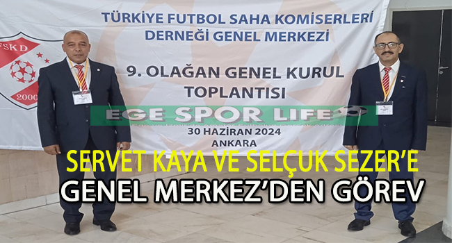 TÜRKİYE FUTBOL SAHA KOMİSERLERİ DERNEĞİ YÖNETİMİNE 2 İZMİR’Lİ