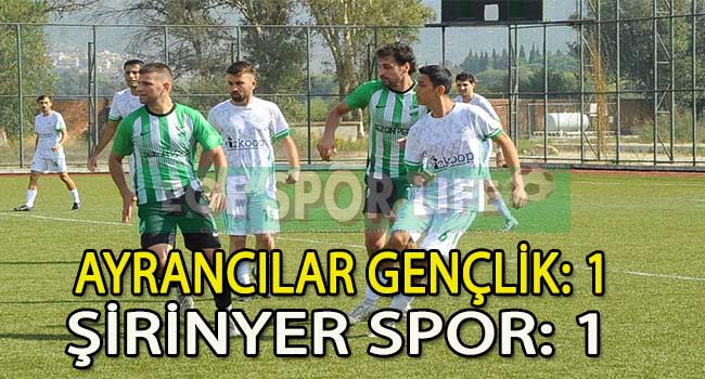 ŞİRİNYERSPOR, DEPLASMANDA 1 PUANA RAZI OLDU