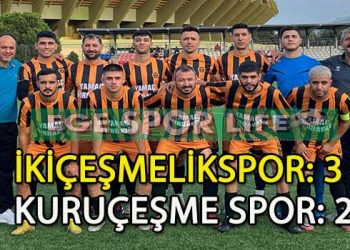 LİDER İKİÇEŞMELİKSPOR, KURUÇEŞME ENGELİNİ AŞMASINI BİLDİ