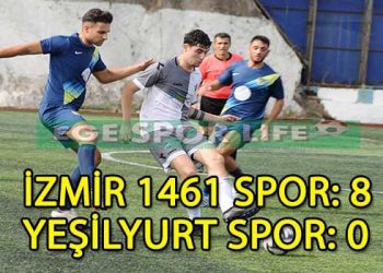 İZMİR 1461 SPOR, YEŞİLYURT ENGELİNİ 8 GOLLE AŞTI