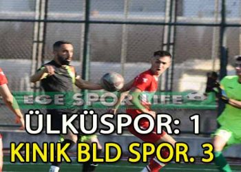 KINIK BELEDİYESPOR, 10 KİŞİ KALDIĞI MAÇI KAZANMASINI BİLDİ