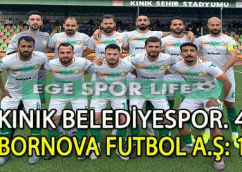 LİDER KINIK BELEDİYESPOR, NET SKORLA MAÇI KAZANMASINI BİLDİ