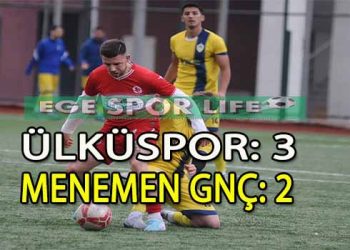 ÜLKÜSPOR, SAHASINDA MENEMEN GENÇLİK’İ MAĞLUP ETTİ