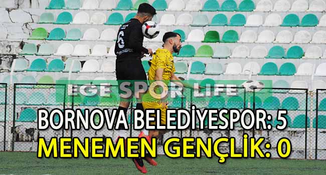 BORNOVA BELEDİYESPOR, NET SKORLA GALİP GELMESİNİ BİLDİ