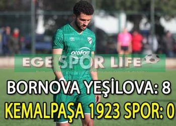 BORNOVA YEŞİLOVA 3 PUANI 8 GOLLE ALDI