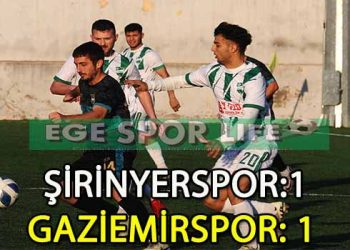 LİDER GAZİEMİRSPOR, ŞİRİNYER DEPLASMANINDA 1 PUANA RAZI OLDU