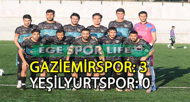 LİDER GAZİEMİRSPOR, PUAN FARKINI AÇIYOR