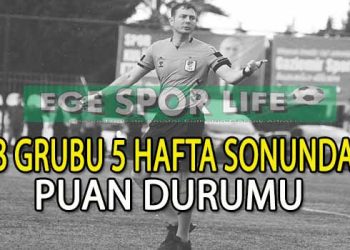 İZMİR SÜPER AMATÖR PLAY-OFF B GRUBU 5. HAFTA SONUÇLARI VE PUAN DURUMU