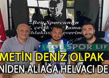 ALİAĞA HELVACI, SAVUNMADA METİN DENİZ OLPAK İLE YOLA DEVAM DEDİ