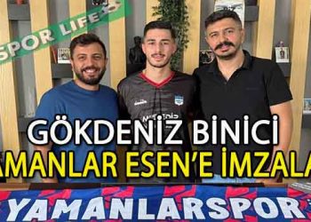 YAMANLAR ESEN GENÇ GOLCÜ GÖKDENİZ BİNİCİ’YE İMZAYI ATTIRDI