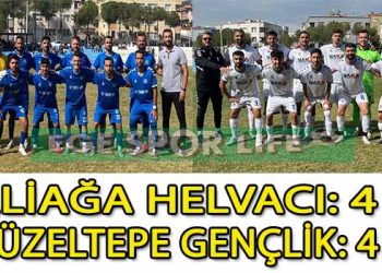 ALİAĞA’DA 8 GOLÜN ATILDIĞI MAÇTA PUANLAR PAYLAŞILDI