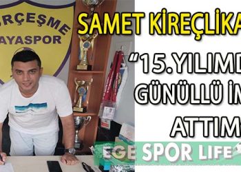 GÜRÇEŞME KAYASPOR’DA SAMET KİREÇLİKAYA, 15. SENESİNE İMZA ATTI