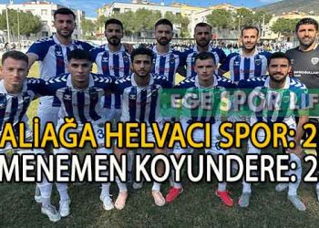 LİDER MENEMEN KOYUNDERE, ALİAĞA DEPLASMANINDAN 1 PUANLA DÖNDÜ