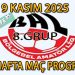 9 KASIM 2025, BAL LİGİ 8.GRUP, 6.HAFTA MAÇ PROGRAMI