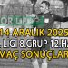 14 ARALIK 2025, BAL LİGİ 8.GRUP 12.HAFTA MAÇ SONUÇLARI