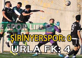 ŞİRİNYERSPOR, LİDER URLA FK’YA DİRENEMEDİ