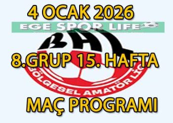 4 OCAK 2026, BAL LİGİ 8.GRUP 15. HAFTA MAÇ PROGRAMI