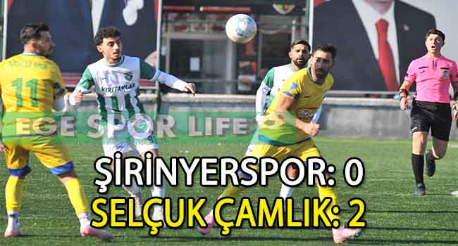 SELÇUK ÇAMLIK, ŞİRİNYER DEPLASMANINDAN 3 PUANLA DÖNDÜ VE PLAY-OFF ŞANSINI SÜRDÜRDÜ