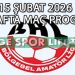 15 ŞUBAT 2026, BAL LİGİ 8.GRUP 19.HAFTA MAÇ PROGRAMI