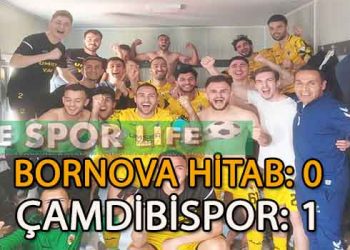 LİDER ÇAMDİBİSPOR, GÜÇLÜ RAKİBİ BORNOVA HİTABSPOR’U GEÇMESİNİ BİLDİ