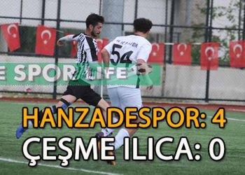 LİDER HANZADESPOR, ÇEŞME ILICA ENGELİNİ RAHAT AŞTI