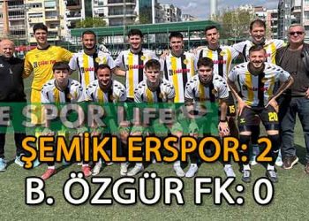 LİDER ŞEMİKLERSPOR, BAYRAKLI ÖZGÜR FK’DAN İSTEDİĞİ 3 PUANI ALDI