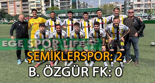 LİDER ŞEMİKLERSPOR, BAYRAKLI ÖZGÜR FK’DAN İSTEDİĞİ 3 PUANI ALDI