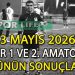 23 MAYIS 2026, İZMİR 1 VE 2. AMATÖR’DE GÜNÜN SONUÇLARI