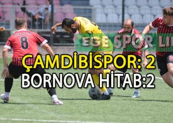 BORNOVA HİTABSPOR, SÜPER AMATÖR LİG YOLUNDA AVANTAJ KAYBETTİ