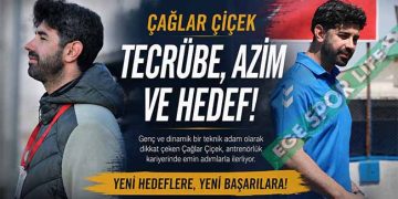 ÇAĞLAR ÇİÇEK, TEKNİK DİREKTÖRLÜK KARİYERİNE DEVAM EDİYOR.
