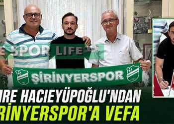 YETİŞTİĞİ KULÜP OLAN ŞİRİNYERSPOR’A DÖNEN EMRE HACIEYÜPOĞLU İMZAYI ATTI