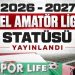 2026-2027 SEZONU YEREL AMATÖR LİGLER STATÜSÜ YAYINLANDI