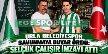 URLA BELEDİYESPOR SAVUNMAYA DUVAR ÖRDÜ: SELÇUK ÇALIŞIR İMZAYI ATTI